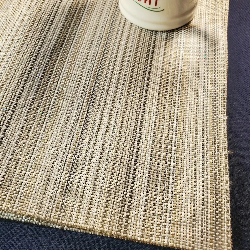 Set of 6 Christmas Table Placemats Glittery Holiday Festive Dining Mat